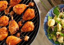 Pasta Buffé med kycklingklubbor och Lufttorkad skinka