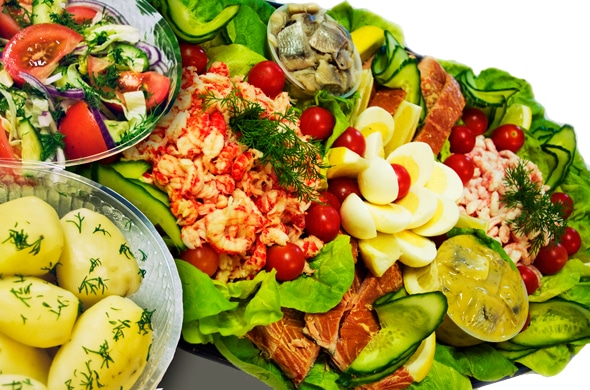 Räkor Lax Sill Potatis